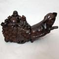 Lợn kéo di lạc, được làm bằng gỗ chiêu liêu - chiu liu - Đồ gỗ mỹ nghệ Đồng Kỵ