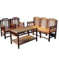 Bộ bàn ghế tre dùng trong phòng khách - Tranh tre Xuân Lai