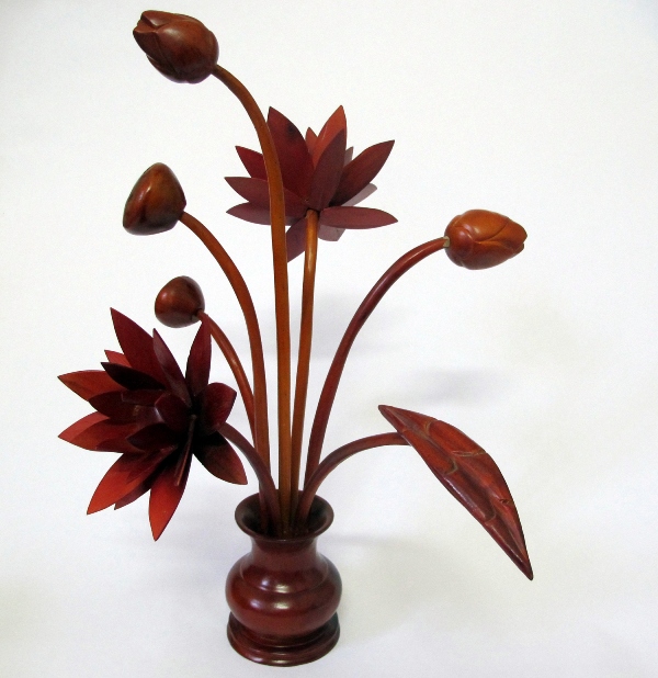 Hoa sen - đồ gỗ loại bảy bông