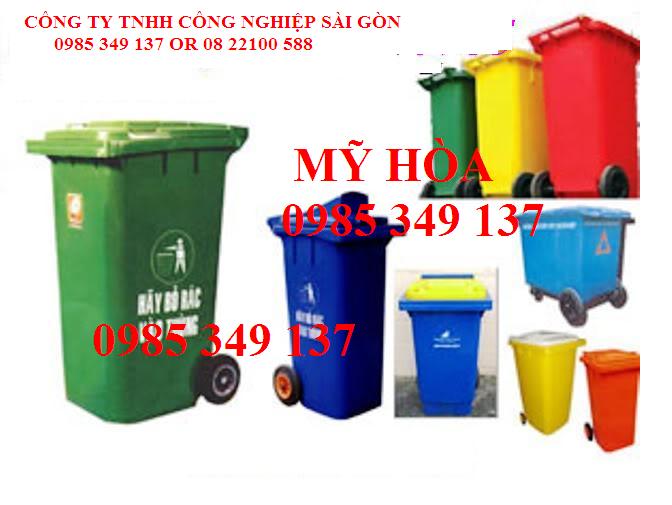 CNSG giảm giá thùng rác công cộng 120 lít, 240 lít, thùng rác nhựa LH:0985 349 137