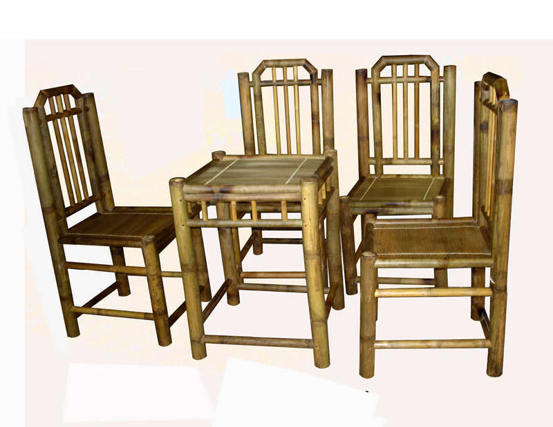 Bộ bàn ghế vai dựa, màu vàng tre Ngà